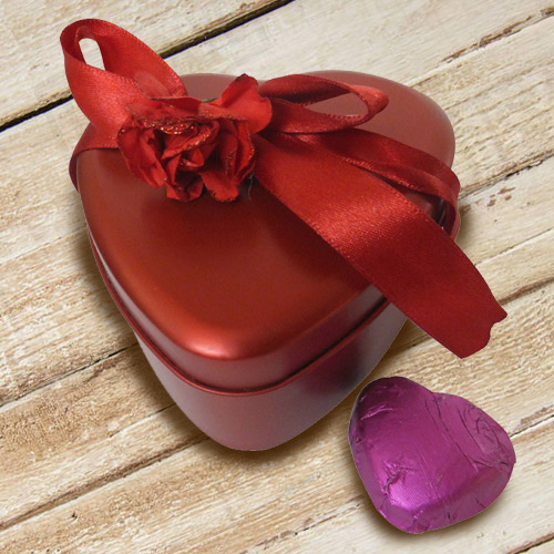 Special Red Heart Shaped Homemade Chocolates Box