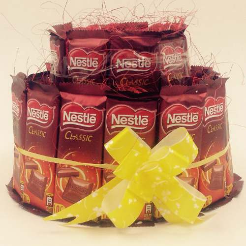 Amazing Dual Layer Arrangement of Nestle Classic Chocolates