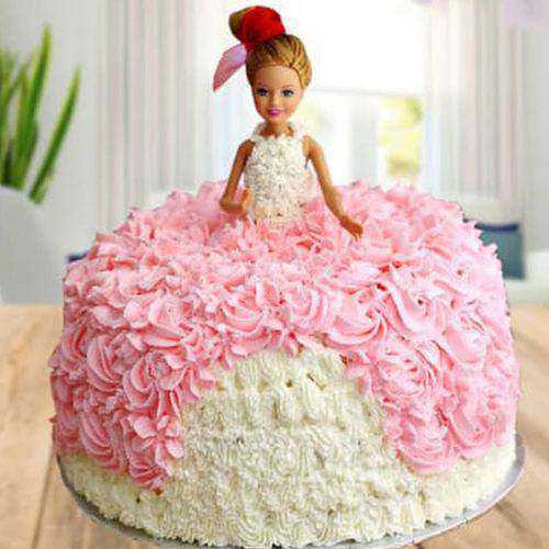 Piquant Kids Special White Forest Barbie Cake