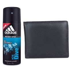 Exquisite Addidas Deo with Richborn Leather Wallet