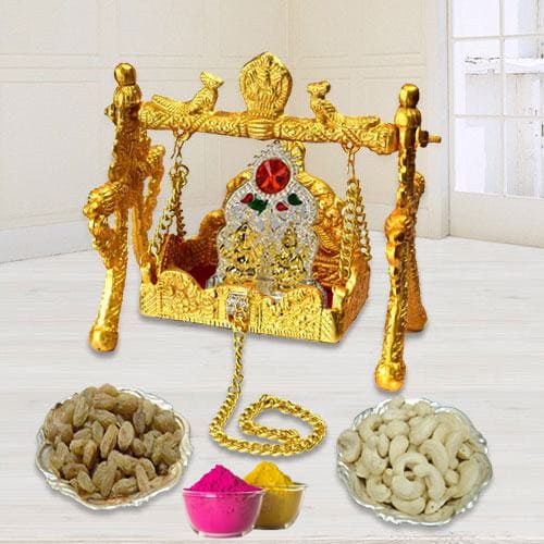 Auspicious Ganesh Laxmi Palana with Ganesh Laxmi Mandap n Dry Fruits