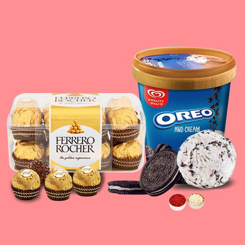 Ideal Selection of Ferrero Rocher n Kwality Walls Oreo Ice Cream