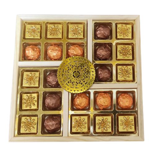 Amazing Handmade Chocolates in Wooden Tray