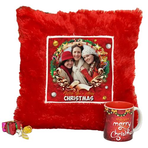 Stunning Personalized Pillow N Mug Set for Christmas