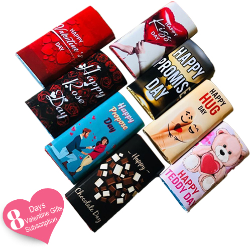 Admirable Valentine Weeks Special - 8pcs Customized Cadbury Chocolates