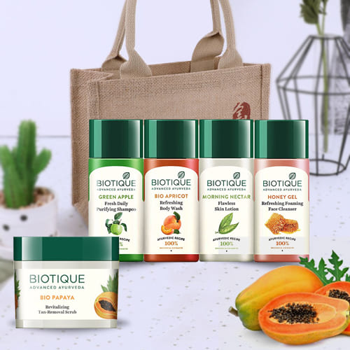 Delightful Biotique Bio Papaya Revitalizing Tan Removal Scrub and Biotique Travel Kit