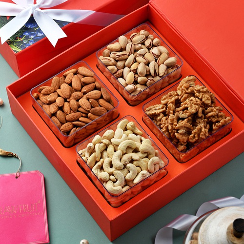 RawFruit Orange Gift Box of Heavenly Nuts