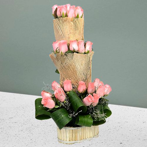 Expressive Pink Roses Bouquet of Wishes