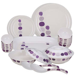 Elegant Dining Hours with Milton 31 Pcs Melamine Lissome Dinner Set