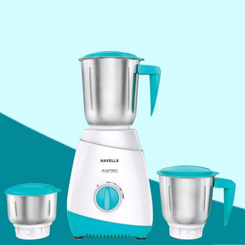 Spectacular Havells White  N  Light Blue Mixer Grinder with 3 Jars