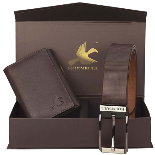 Elegant Hornbull Mens Wallet  N  Belt Combo set