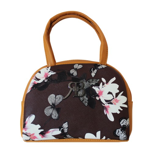 Vegan Leather Girls Bi Color Purse in Butterfly Print