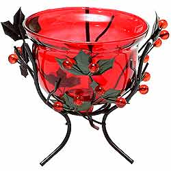 Amazing Red Wrought Iron Candle Stand Gift