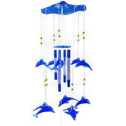 Beautiful Blue Dolphins Wind Chime