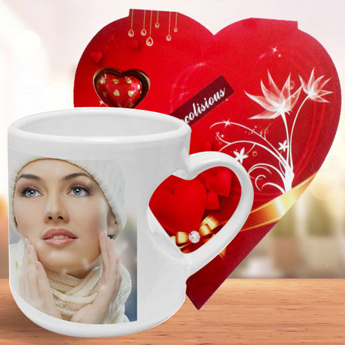 Elegant Personalized Coffee Mug with Homemade Chocolate