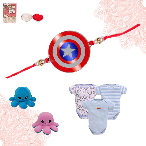 Superhero Rakhi with Baby Suits