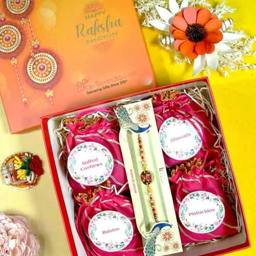 Attractive Rakhi  N  Nuts Signature Box