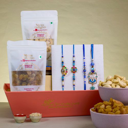 Sophisticated Evil Eye Rakhi Hamper
