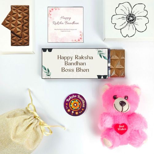Lovely Rakhi Wishes Gift Set