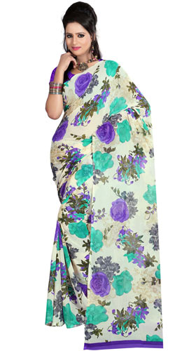 Remarkable Faux Georgette Printed Saree