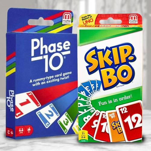 Exclusive Mattel Skip Bo N Phase 10 Card Game