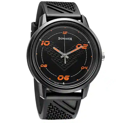 Chic Sonata Black Dial Analog Watch for Men