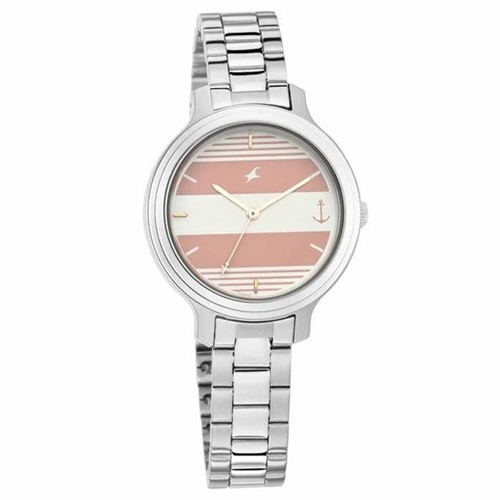 Wonderful Fastrack Tripster Pink Round Dial Ladies Watch