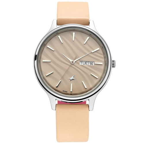 Admirable Fastrack Autumn Winter 20 Analog Beige Dial Womens Watch