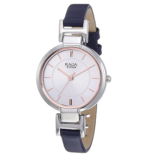 Alluring Titan Raga Viva White Dial Womens Watch